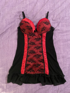 Red and black nightie