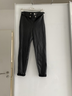 Imitation leather trousers