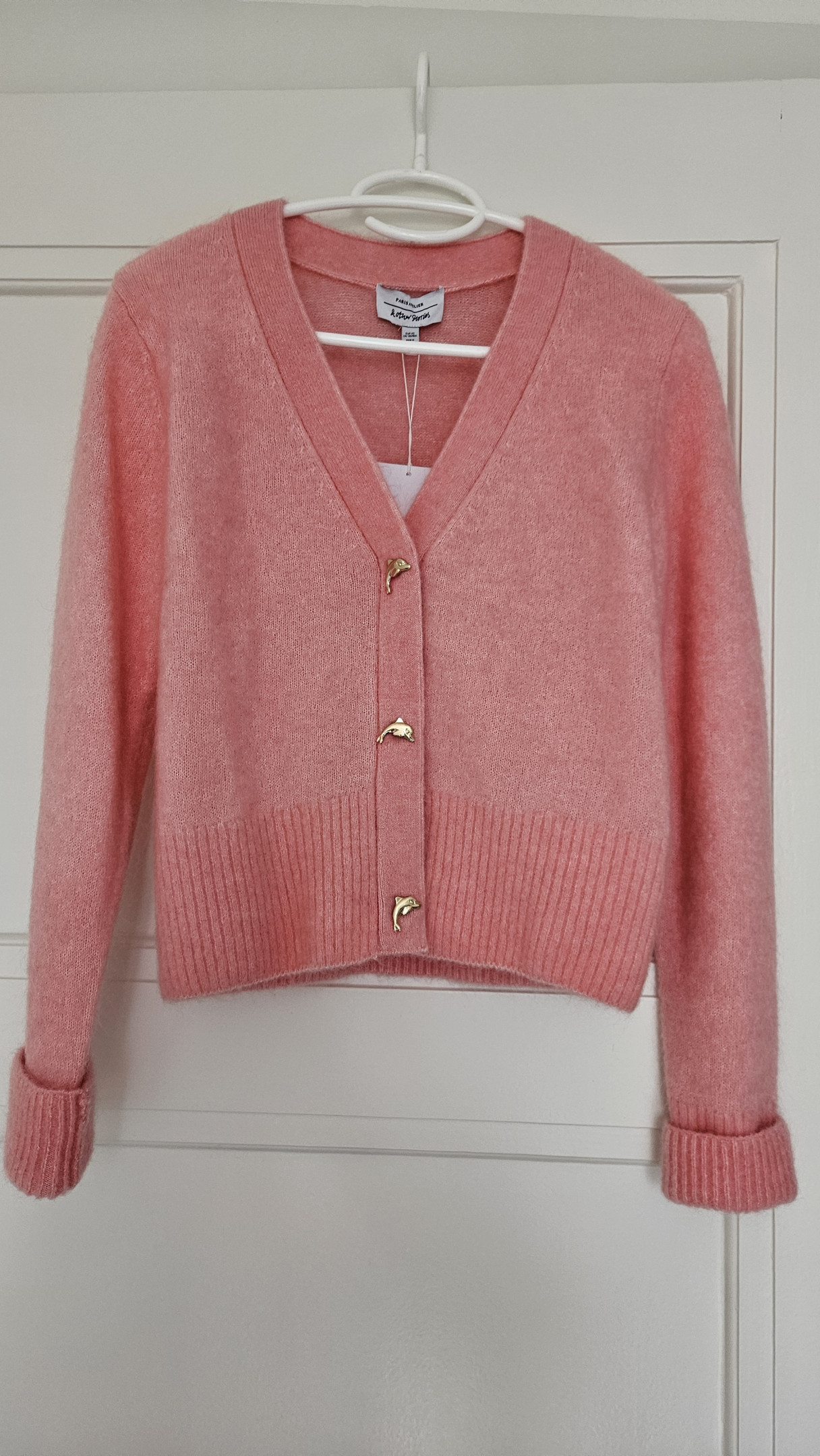 Cardigan/gilet rose en laine