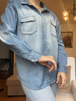 Ba&sh jeans-effect shirt