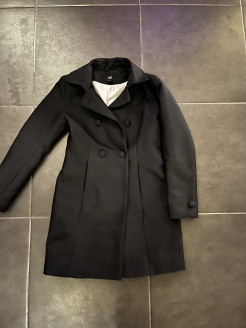 Lightweight long jacket, black