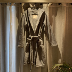 Grey bathrobe