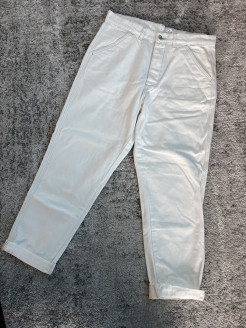 Breite weiße Jeans