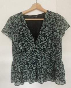 Dainty Peplum floral blouse by Madewell