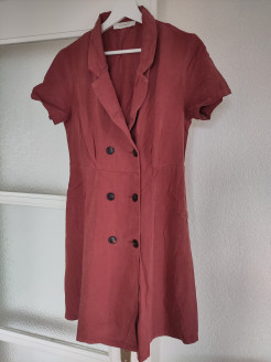 Robe courte rouge brique 