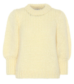 Ganni The Julliard pale yellow jumper