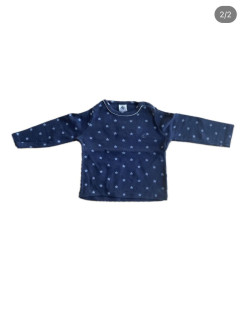 PETIT BATEAU | 2er-Pack Langarmshirts | Weiß | Größe 18 Monate