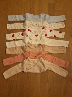 Pack of 7 long-sleeved bodysuits - size 12 months