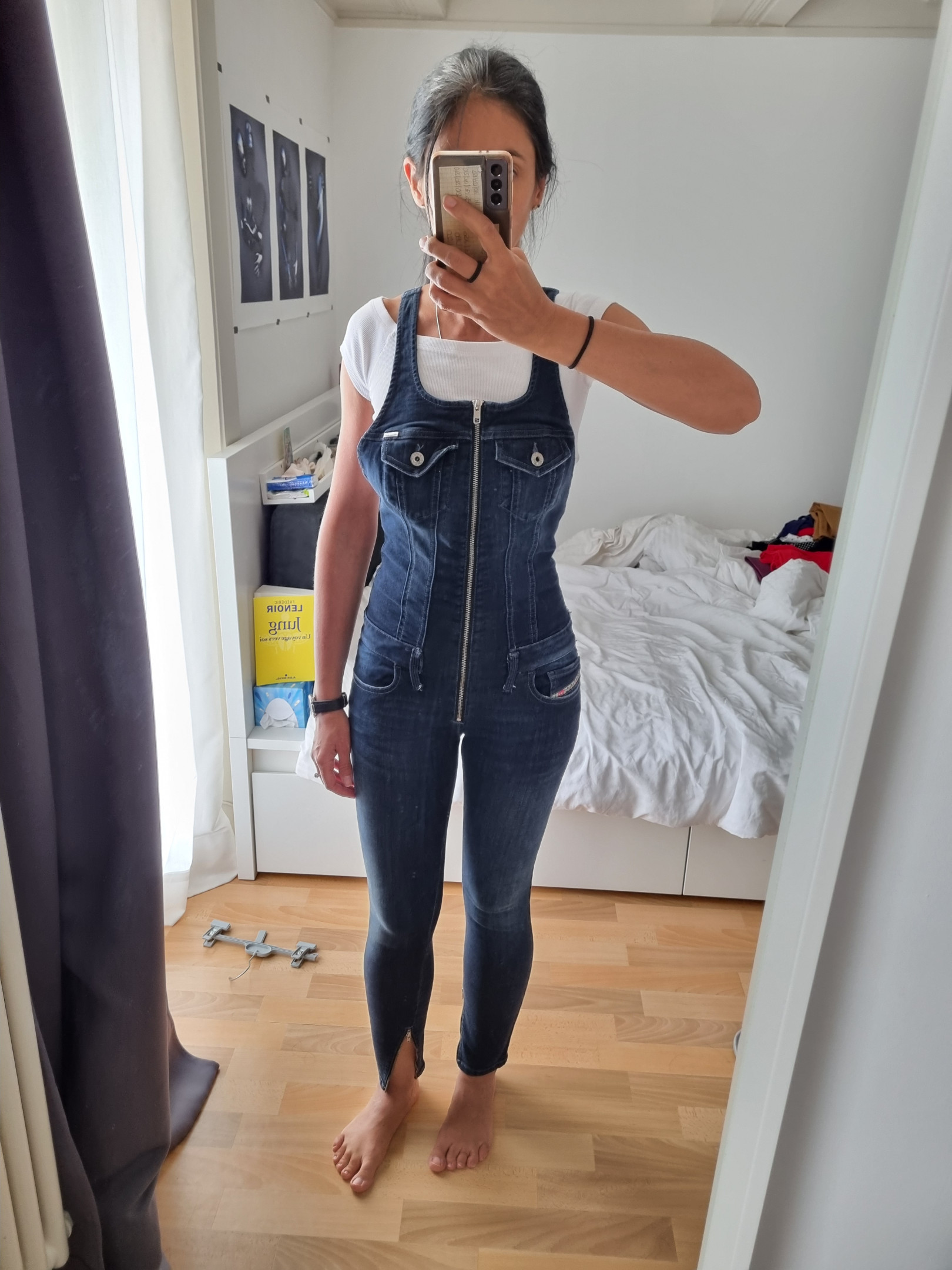 Diesel denim overalls, popular XS