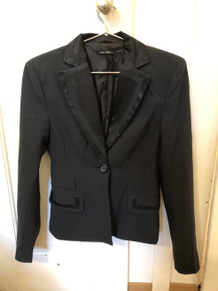 Veste tailleur blazer gris foncé 36