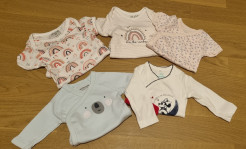Pack of 5 1-month bodysuits (50-56cm)