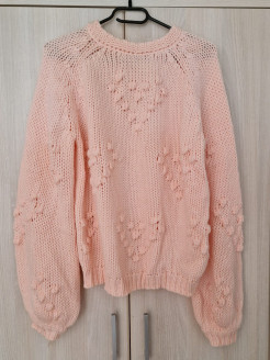 Pull en laine rose