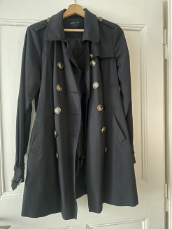 Navy blue trench coat