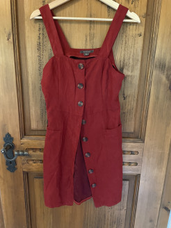 Red dress with buttons 36