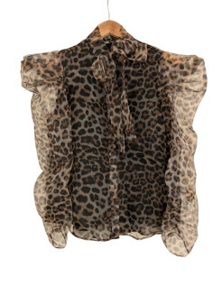 Blouse à motif leopard