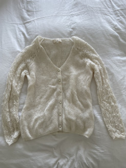 Sézane knitted jumper, creamy white
