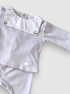Pyjama bébé en velours neuf - 0 mois / 50 cm