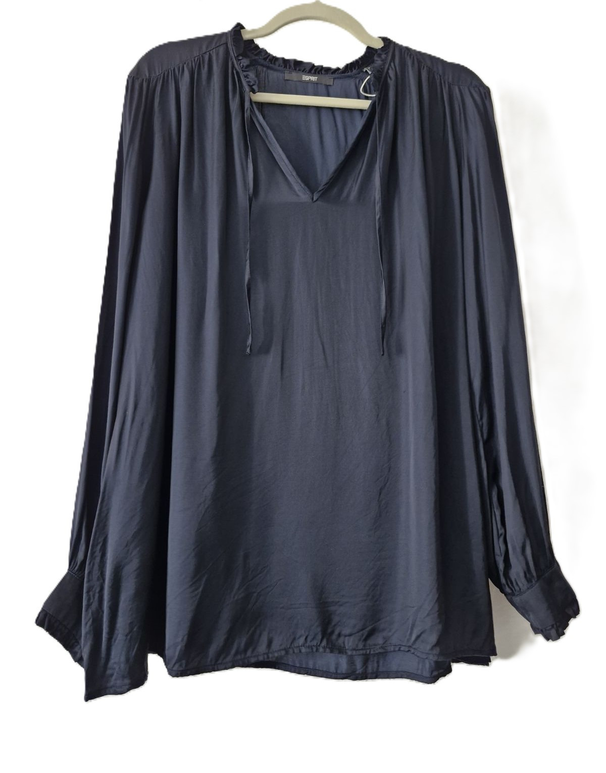 Esprit Navy Blue Long sleeved Peasant Blouse (L)