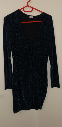 Blue sequined dress