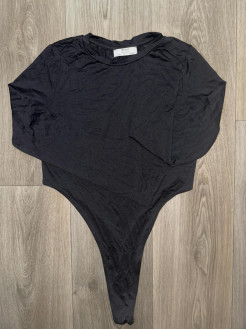 Low cut black bodysuit