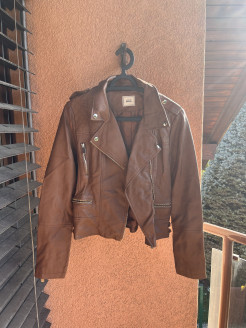Brown leatherette jacket, never worn