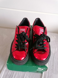 Basket Puma rouge metallic 