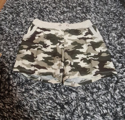 Military printed cotton shorts