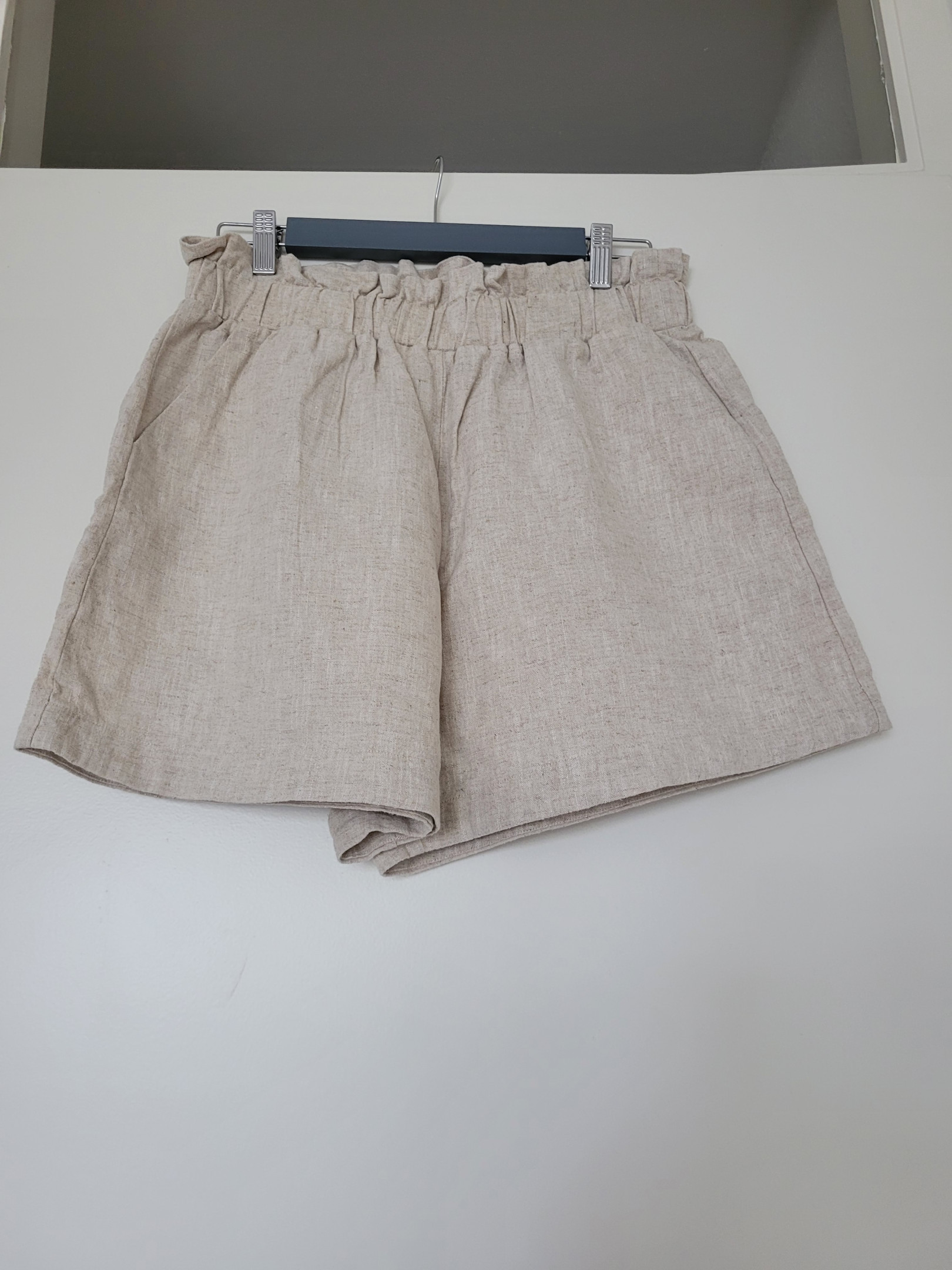 Short Lin/Coton beige Taille 42