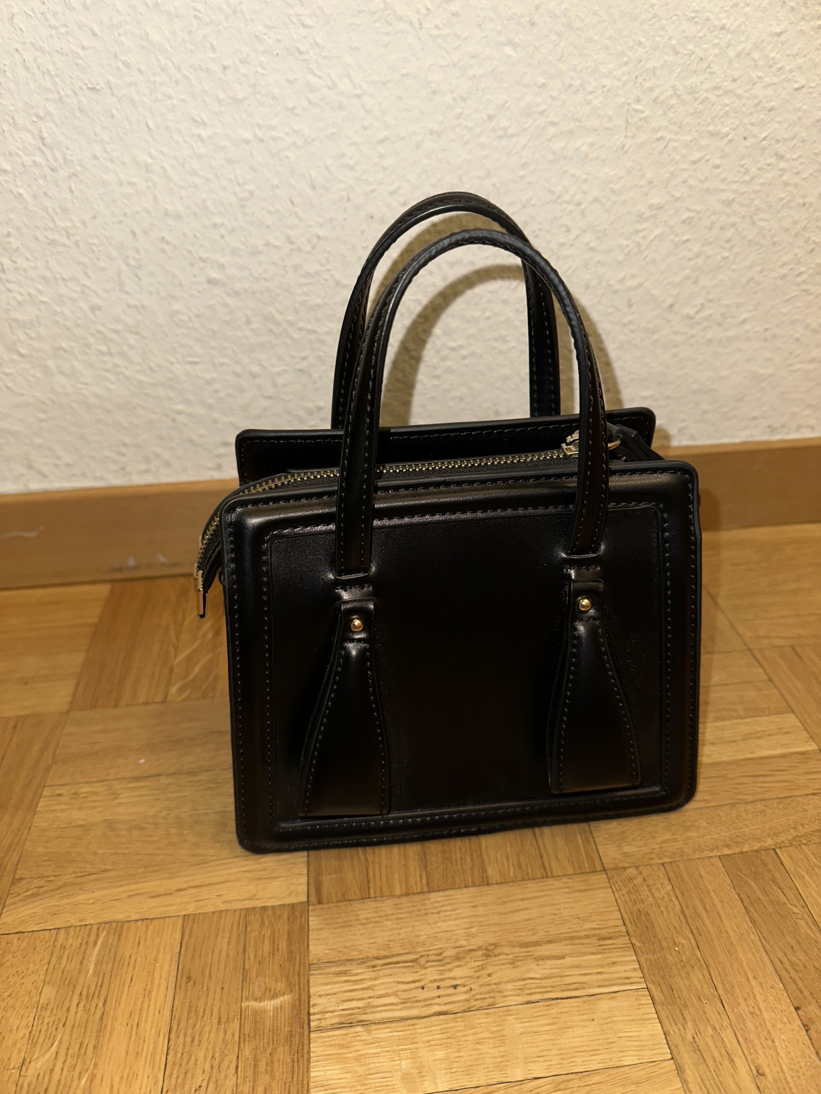 Wooden discount handbag zara