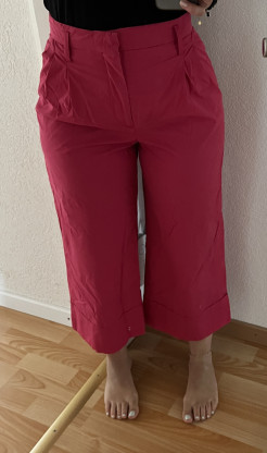 Pantalons Zara jambes larges fuchsia 