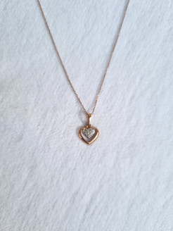 Rose gold Heart fine necklace