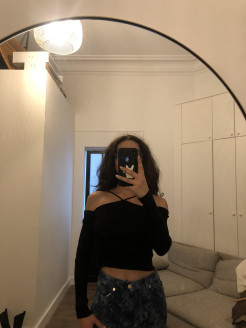 Crop top noir Zara