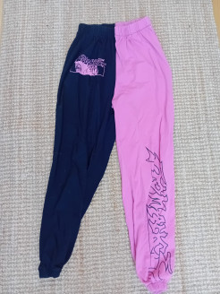 Black and pink trousers