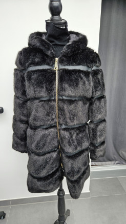 Long jacket - faux fur