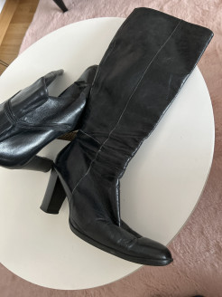 Zara high leather boots