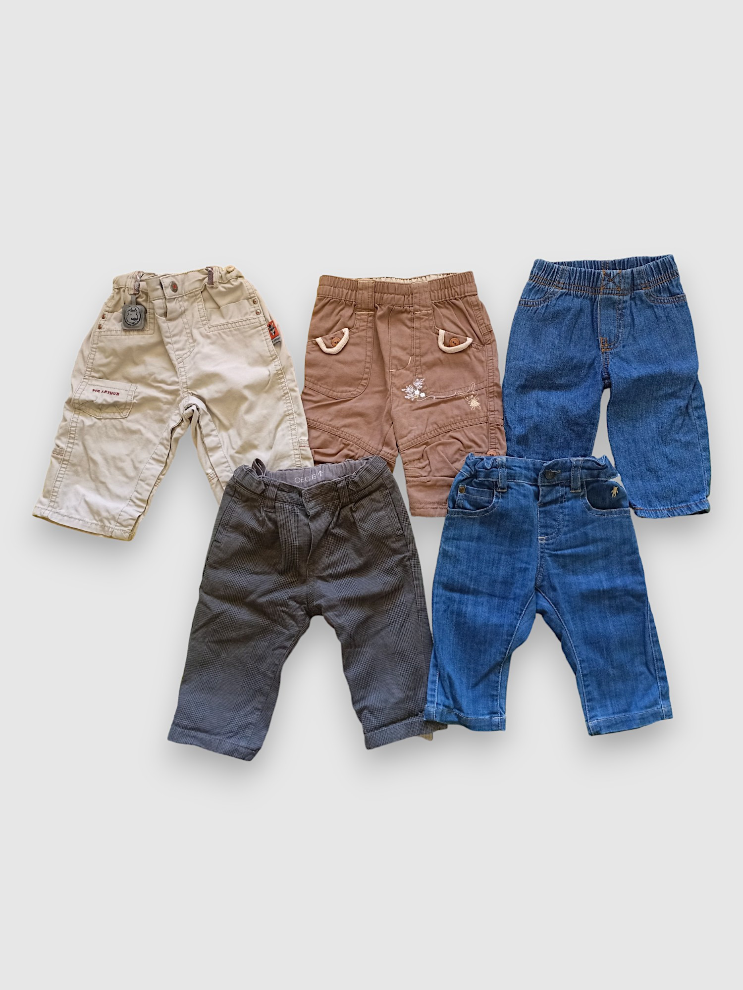 Lot de 5 pantalons pour bébé 6 mois / 67 cm