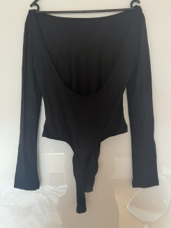 Schwarzer Neckholder-Pullover - Größe 38