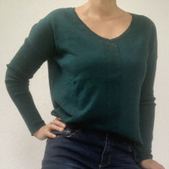 Pull vert bouteille