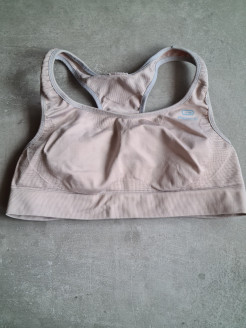 Brassière sport Decathlon, rose pâle