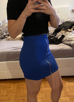 Electric blue skirt