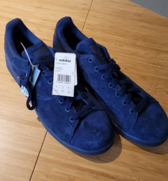 STAN SMITH navy blue suede trainers (large sizes)