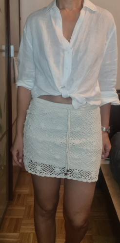 Crochet mini skirt