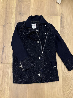 Navy blue jacket with sequins