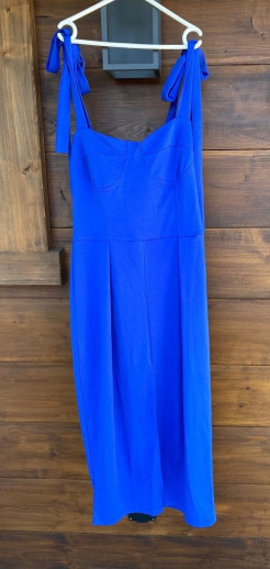 Blue mid-length dress