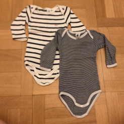 2er-Pack Petit Bateau-Bodies 9 Monate