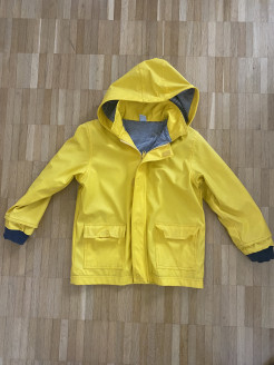 Yellow raincoat with hood
