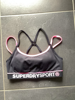 Brassière Superdry t. S rose/noir