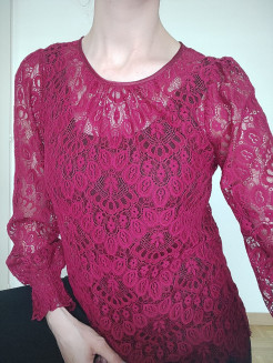 Morgan long sleeve lace top