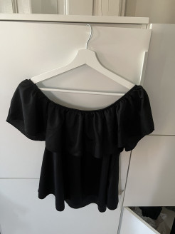 Black off-the-shoulder top