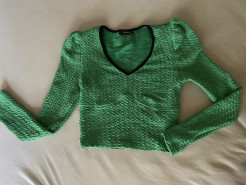 Long-sleeved crop top